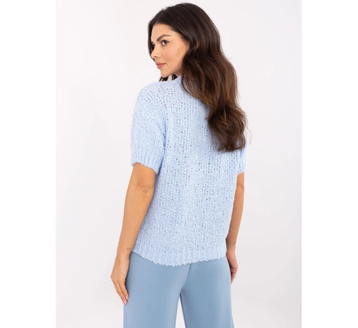 Sweter MI SW model 20863072 jasny niebieski - FPrice Sweter MI SW model 20863072 jasny niebieski - FPrice