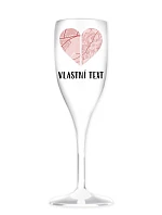 Personalizovaná nerozbitná prosecco sklenice - Dvě místa, jedno srdce
