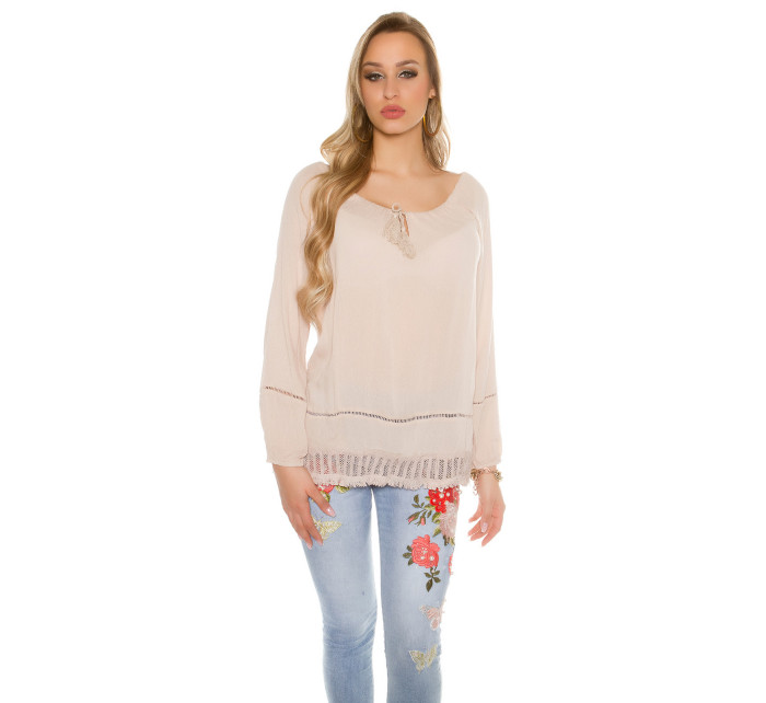 Trendy model 19589638 shirt with lace - Style fashion