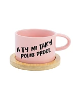 A TY MI TAKY POLIB PRDEL - růžová hrníček makronka 200 ml A TY MI TAKY POLIB PRDEL - růžová hrníček makronka 200 ml
