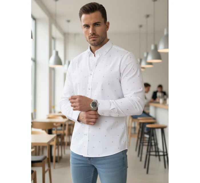 Koszula męska slim fit  biała model 22007701 - FashionStreet