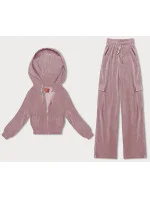 Růžový dámský komplet mikina a kalhoty typu cargo model 18910743 - LHD Růžový dámský komplet mikina a kalhoty typu cargo model 18910743 - LHD