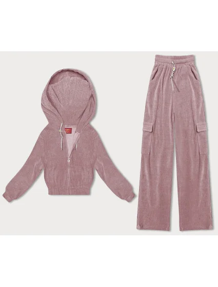 Růžový dámský komplet mikina a kalhoty typu cargo model 18910743 - LHD Růžový dámský komplet mikina a kalhoty typu cargo model 18910743 - LHD