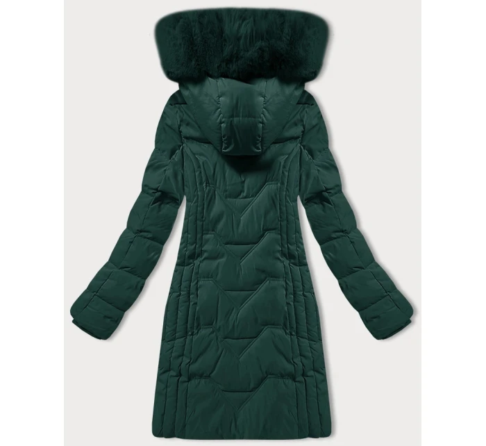 Tmavě zelená zimní bunda s odepínací kapucí  model 21248739 - S'WEST