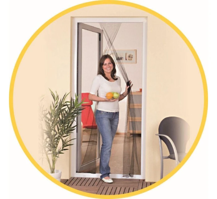 MOSKYTIÉRA NA DVEŘE 2X60X210 ČERNÁ MOSKYTIÉRA NA DVEŘE 2X60X210 ČERNÁ