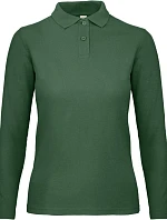 B&C ID.001 LSL /women Dámské piqué polo s dlouhým rukávem 01.0I13 bottle green