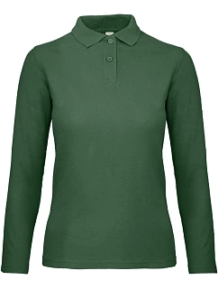 B&C ID.001 LSL /women Dámské piqué polo s dlouhým rukávem 01.0I13 bottle green