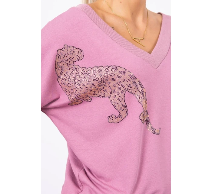 Zirkonová sada panther tmavě růžová Zirkonová sada panther tmavě růžová