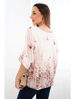 Dámská halenka s plisovaným rukávem a potiskem fango