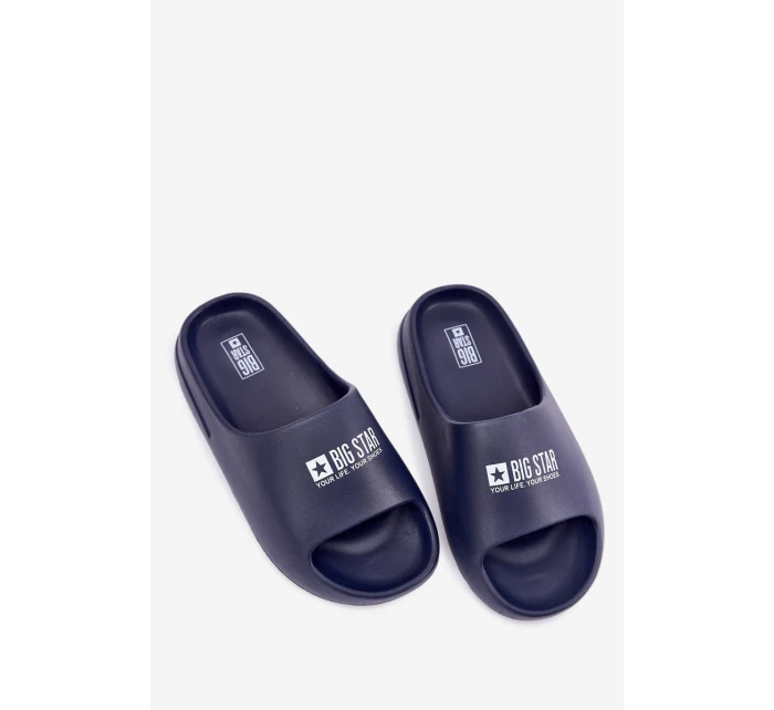 Pánské Pěnové Pantofle S Logem Big Star RR174A014 Tmavě Modré Pánské Pěnové Pantofle S Logem Big Star RR174A014 Tmavě Modré