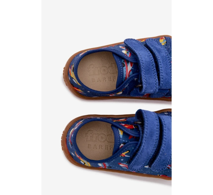 Dětské bačkůrky Barefoot Vesmírná loď Froddo Canvas G1700440-5 Modré Dětské bačkůrky Barefoot Vesmírná loď Froddo Canvas G1700440-5 Modré
