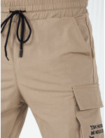 Pánské béžové cargo kalhoty Dstreet UX4163