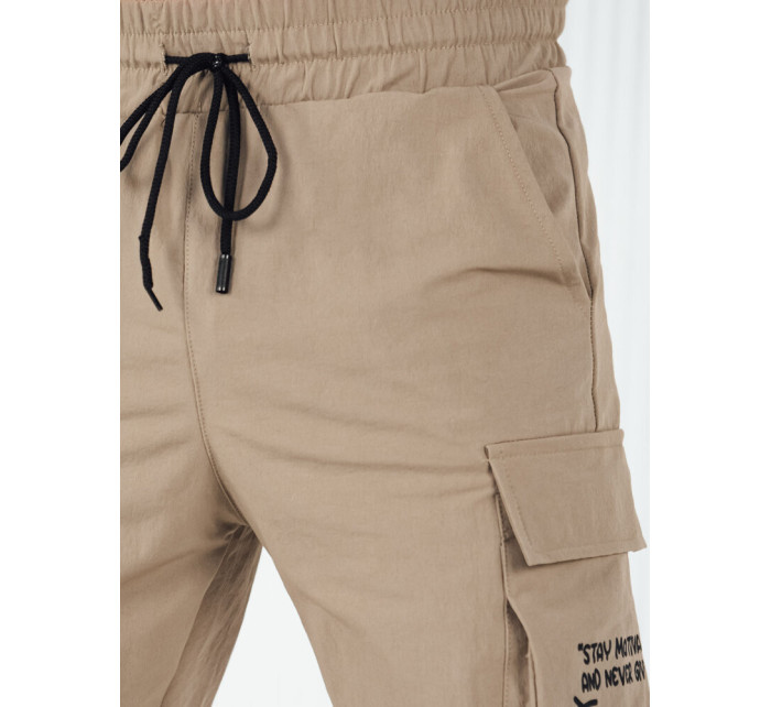 Pánské béžové cargo kalhoty Dstreet UX4163