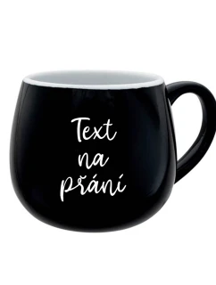 TEXT NA PŘÁNÍ - černý keramický hrníček 300 ml