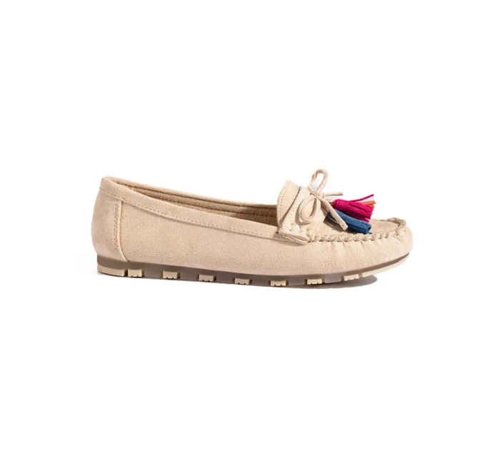 Trendy hnědé dámské  mokasíny bez podpatku