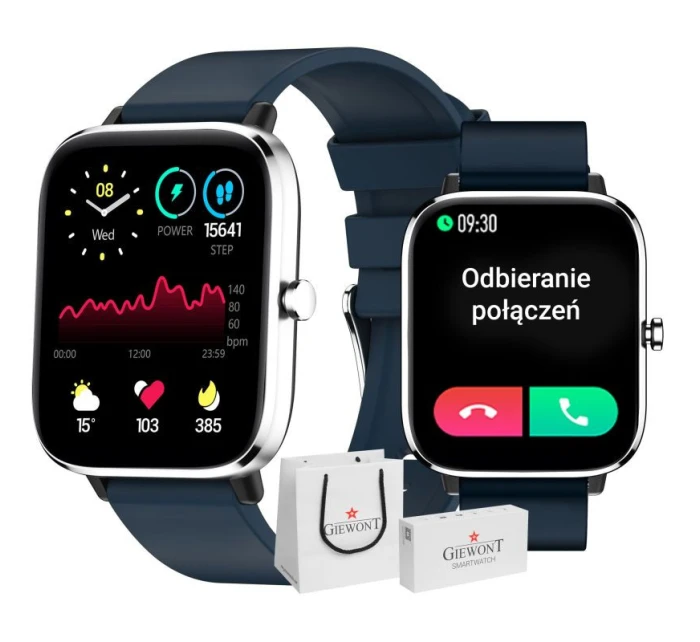 GIEWONT Dynamic SmartCall Smartwatch GW230-4 - Stříbrná/Hluboký oceán GIEWONT Dynamic SmartCall Smartwatch GW230-4 - Stříbrná/Hluboký oceán