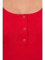 Šaty s knoflíkovým výstřihem červené Šaty s knoflíkovým výstřihem červené