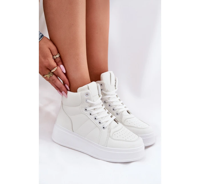 Vysoké dámské tenisky na platformě bílé Tillive Vysoké dámské tenisky na platformě bílé Tillive