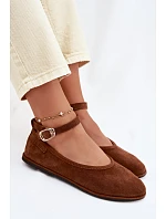 Baleríny z přírodního semiše Big Star TT274211 Camel