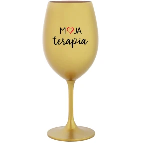 MOJA TERAPIA - zlatý pohár na víno 350 ml