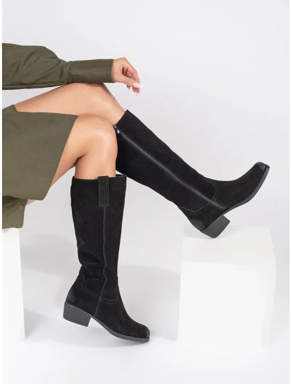 Zajímavé černé kozačky dámské platforma Zajímavé černé kozačky dámské platforma