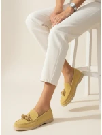 Dámské žluté semišové mokasíny FashionStreet ZY1342