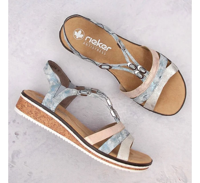 Pohodlné sandály W model 22050656 - Rieker Pohodlné sandály W model 22050656 - Rieker
