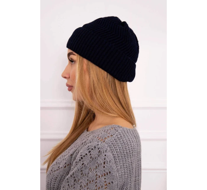 Tenká čepice Oliwia model 18750347 tmavě modrá - K-Fashion Tenká čepice Oliwia model 18750347 tmavě modrá - K-Fashion