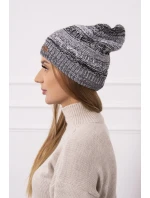 Čepice s fleecem Patrycja K254 černá+šedá