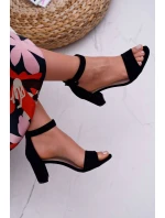 Dámské Sandály Na Podpatku Semišové Černé Lexi Dámské Sandály Na Podpatku Semišové Černé Lexi