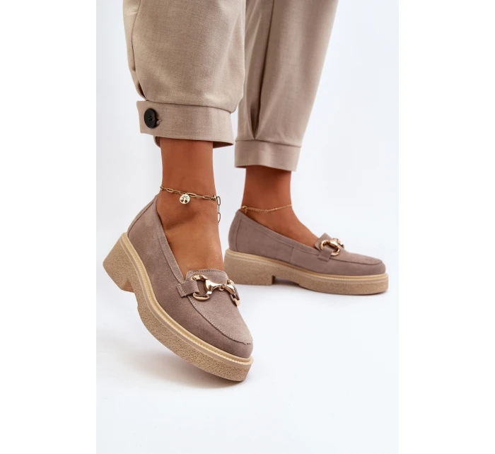 Zazoo 3429 Zamszové Dámské Mokasíny S Ozdobou Hnědé