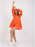 Oranžové košilové šaty se zapínáním na knoflíky Adrianna