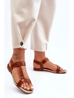 Ploché Dámské Sandály Na Zip Camel Lissa Ploché Dámské Sandály Na Zip Camel Lissa