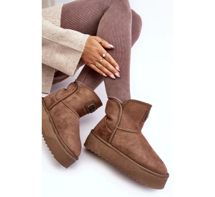 Veganské voděodolné sněhule na platformě D.Franklin Tmavě béžová Veganské voděodolné sněhule na platformě D.Franklin Tmavě béžová