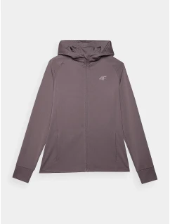 Dámská sportovní rychleschnoucí rozepínací mikina s kapucí 4F - hnědá