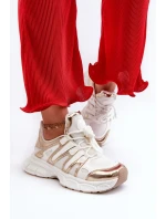 Dámské tenisky bílé a zlaté Ahmani Dámské tenisky bílé a zlaté Ahmani