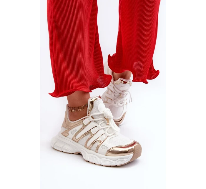 Dámské tenisky bílé a zlaté Ahmani Dámské tenisky bílé a zlaté Ahmani