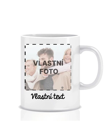 Personalizovaný klasický bílý keramický hrníček 300 ml s fotografií Personalizovaný klasický bílý keramický hrníček 300 ml s fotografií