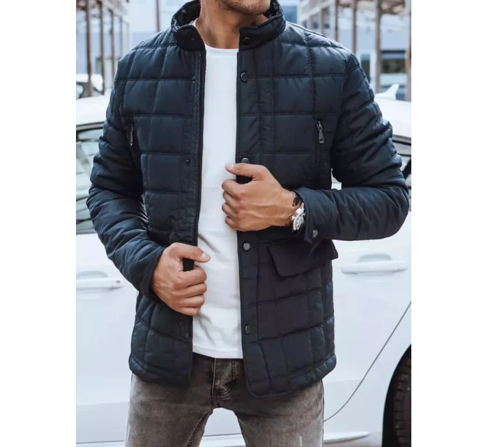 Pánská prošívaná bunda tmavě modrá FashionStreet TX4135