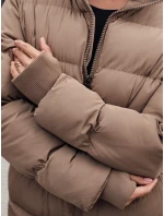 Dámská zimní dlouhá prošívaná bunda FABWARM béžová FashionStreet TY4621