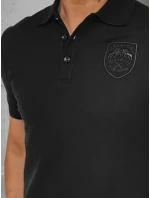 Pánská polokošile s nášivkou černá Dstreet model 21987834 - FashionStreet