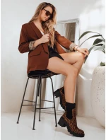 Dámské semišové kozačky s leopardím vzorem v hnědé barvě FashionStreet ZY1260 Dámské semišové kozačky s leopardím vzorem v hnědé barvě FashionStreet ZY1260