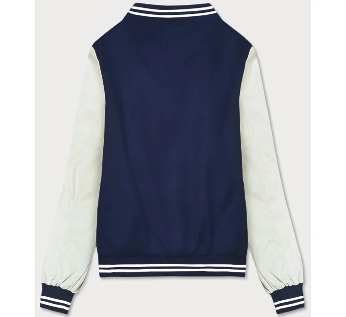 Tmavě modrá dámská bunda typu bomber model 18141017 - J.STYLE