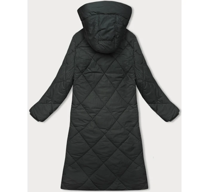 Dlouhá dámská zimní bunda v army barvě s kapucí J.Style (5M3173-136)