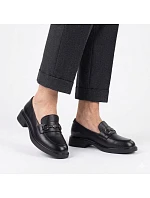 Dámské kožené polobotky black model 22060121 - VINCEZA Dámské kožené polobotky black model 22060121 - VINCEZA