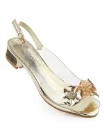 Dámské ažurové sandály béžové model 21904482 - Sabatina