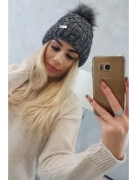 Čepice K169 černá+šedá