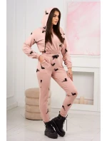 Sada s potiskem pistole tmavě pudrově růžová Sada s potiskem pistole tmavě pudrově růžová