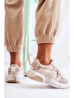 Dámské Tenisky Sportovní Boty Béžove model 21588026 - Boto Dámské Tenisky Sportovní Boty Béžove model 21588026 - Boto