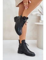 Zateplené boty na plochém podpatku s ozdobou černé model 21675424 - Boto Zateplené boty na plochém podpatku s ozdobou černé model 21675424 - Boto